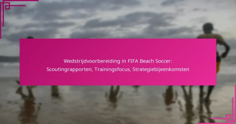 Wedstrijdvoorbereiding in FIFA Beach Soccer: Scoutingrapporten, Trainingsfocus, Strategiebijeenkomsten